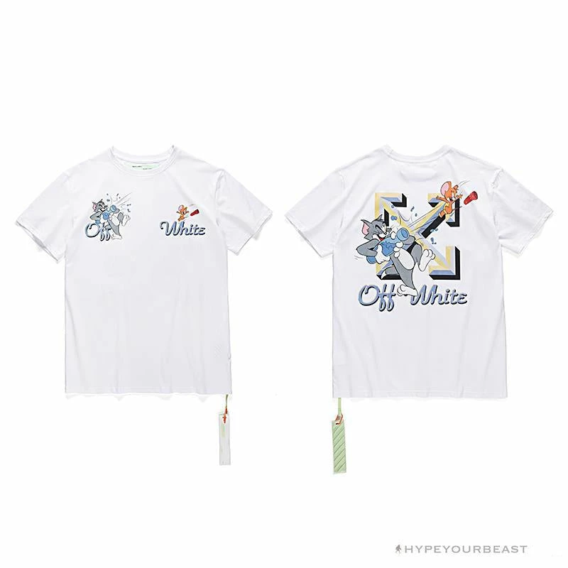 OFF-WHITE Summer Tom And Jerry Print Tee Shirt ‘WHITE’ T-Shirts