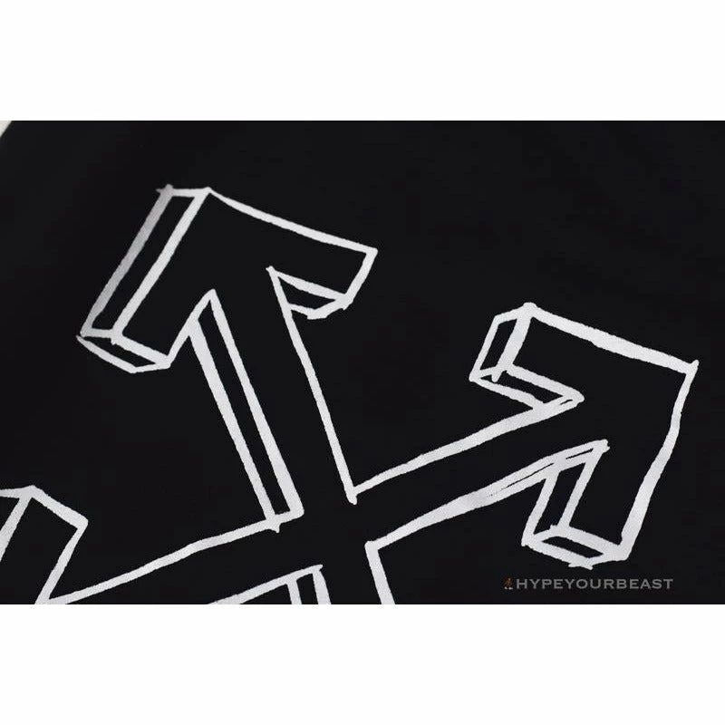 Pants OFF-WHITE Dimensional Sketch Shorts ‘BLACK’