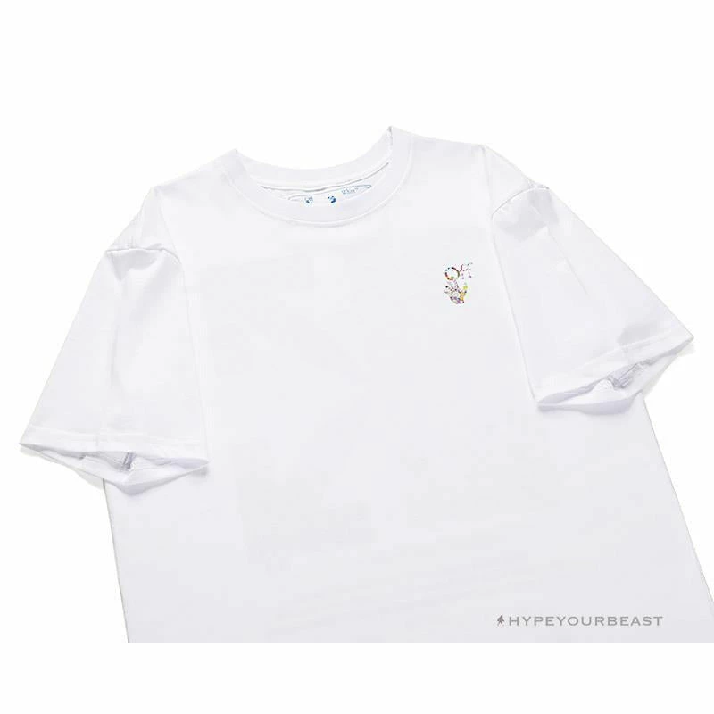 OFF-WHITE Takashi Murakami Chrysanthemum Tee Shirt ‘WHITE’ T-Shirts
