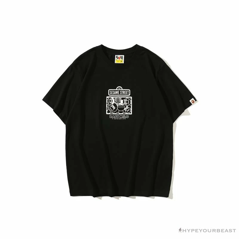 BAPE Baby Milo Sesame Street Plain Tee Shirt ‘BLACK’