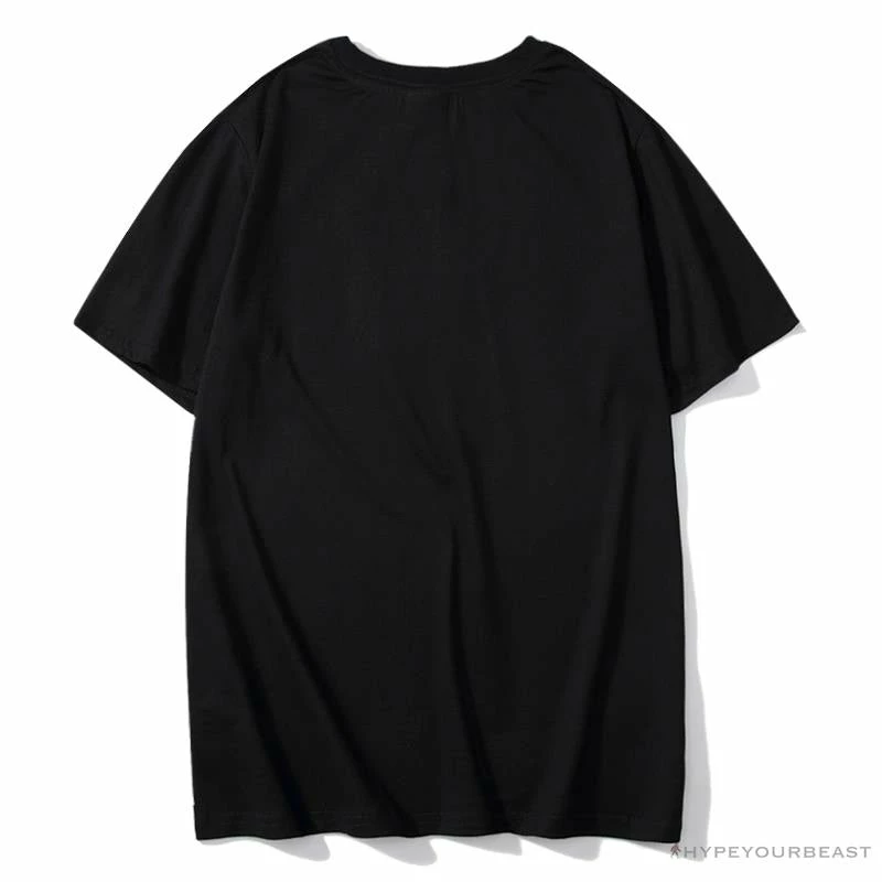 BAPE Classic Basic Ape Man Head English LOGO Tee Shirt ‘BLACK’ Clothes