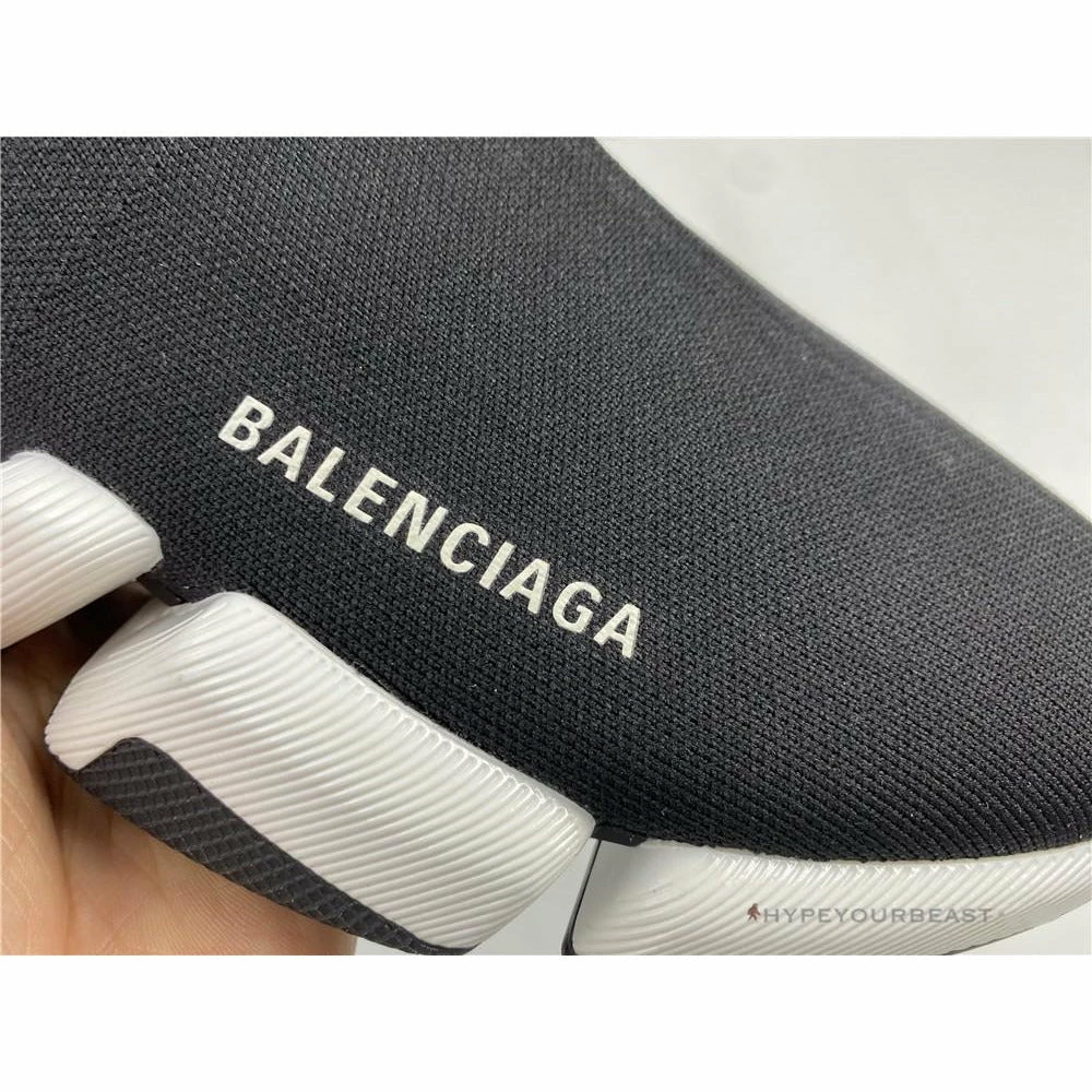 BCG Sock Sneakers Black / White Sole Balanciaga Sock Sneakers