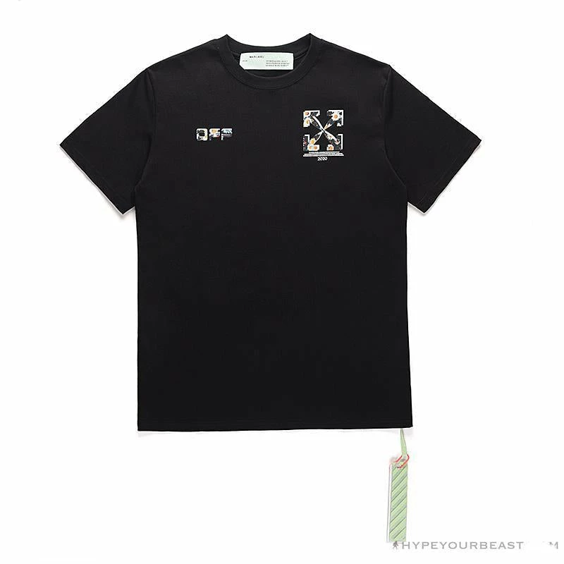T-Shirts OFF-WHITE Daisy Graffiti Arrow Conley Tee Shirt ‘BLACK’
