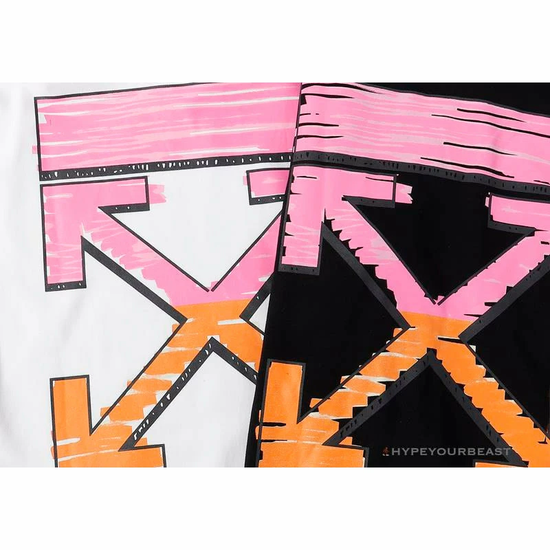 OFF-WHITE Pink Orange Arrow Hoodie ‘BLACK’ Hoodies & Jackets