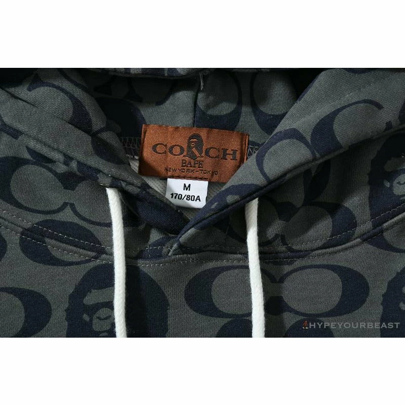 BAPE X COACH Co-Branded Dark-Blue Hoodie Clothes