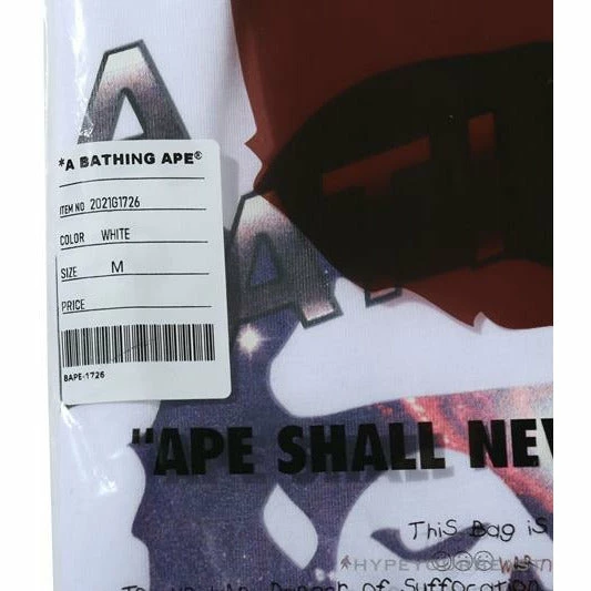 BAPE Universe Solar System Ape Man Head Tee Shirt ‘WHITE’