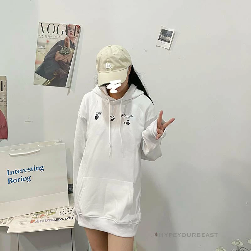 HypeYourBeast Off-White Green Hoodie – White Hoodies & Jackets