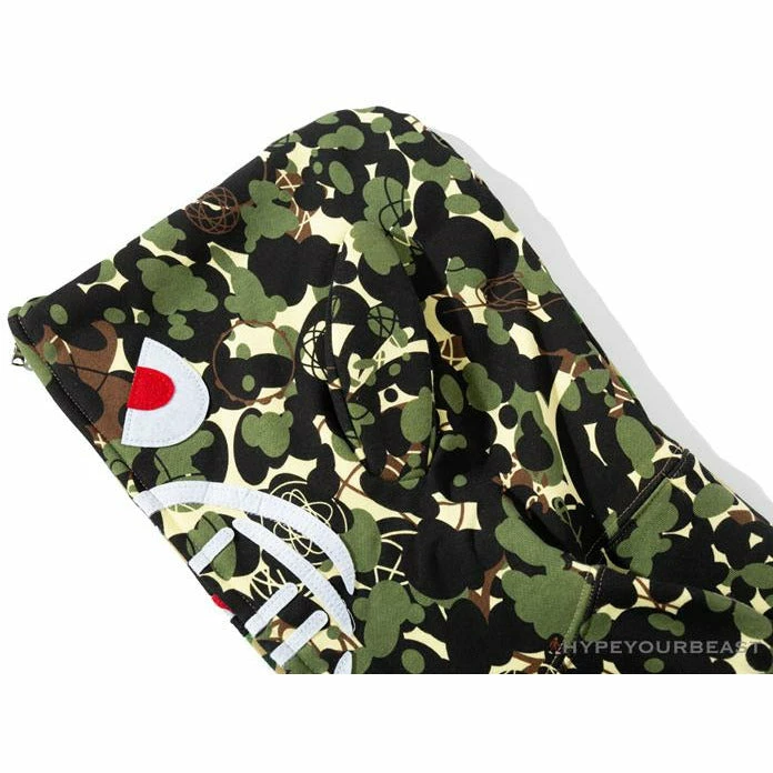 BAPE X UNKLE Camouflage Green Belt Ear Hoodie Clothes