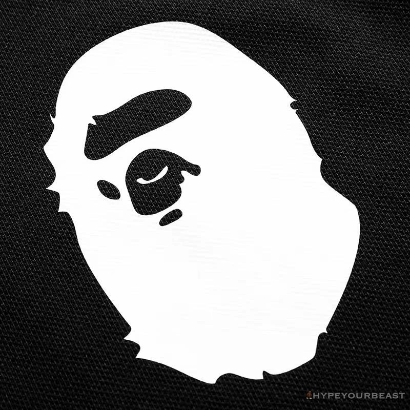 Clothes BAPE Classic Ape Head Print Versatile Polo Shirt ‘BLACK’