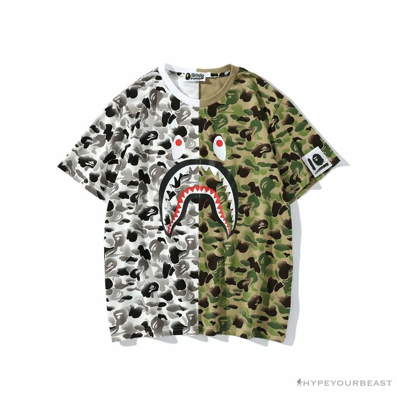BAPE Chinese Style Ink 10th Anniversary Camouflage Tee Shirt ‘Green & White’ Clothes