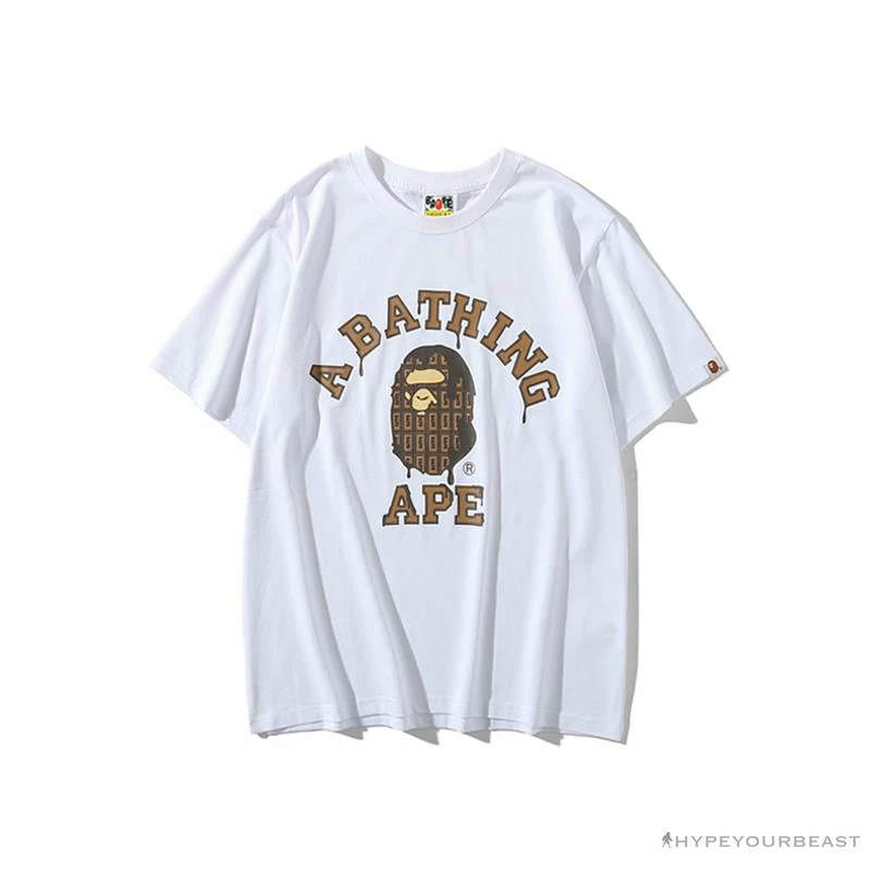 Clothes BAPE Valentine’s Day Chocolate Ape Head Tee Shirt ‘WHITE’