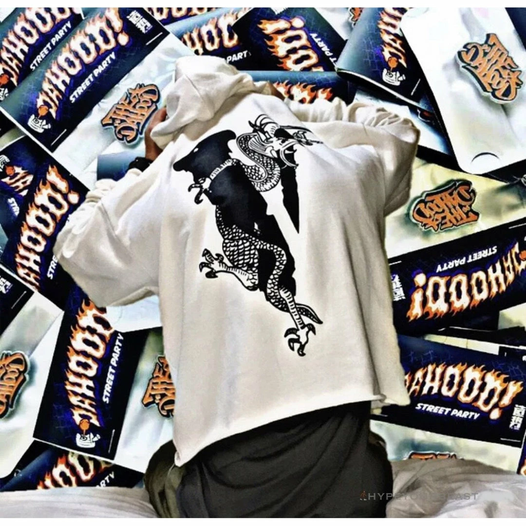 HypeYourBeast Hoodies & Jackets Vlone Black White Serpent Hoodie