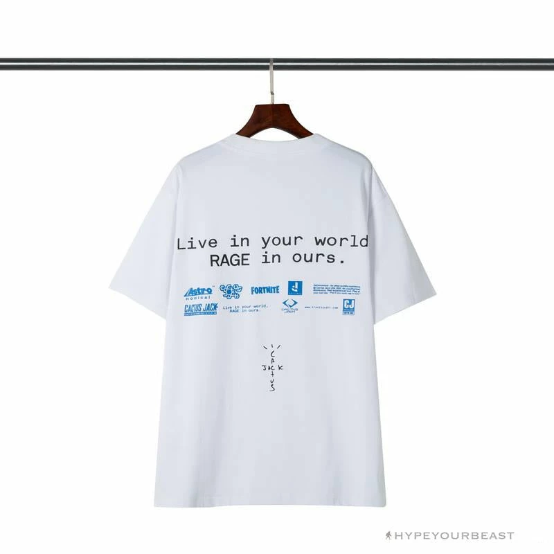 OFF-WHITE Travis Scott Fortnite Peripheral Rap Tee Shirt ‘WHITE’