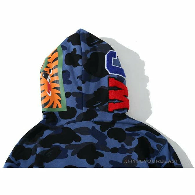 Clothes BAPE Camo Hoodie Shark Head ‘NAVY BLUE’