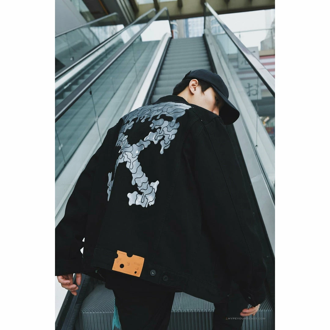 HypeYourBeast Off White Denim Black Jacket – Black Hoodies & Jackets