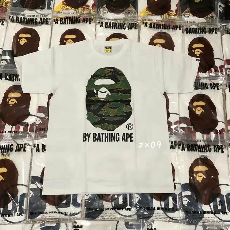 BAPE Tiger Pattern Camouflage Ape Initials Tee Shirt ‘WHITE’ Clothes
