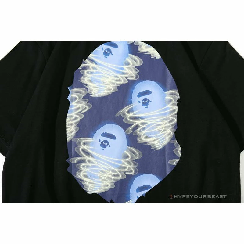 BAPE Blue Ape Head Green Storm Tee Shirt ‘BLACK’ Clothes