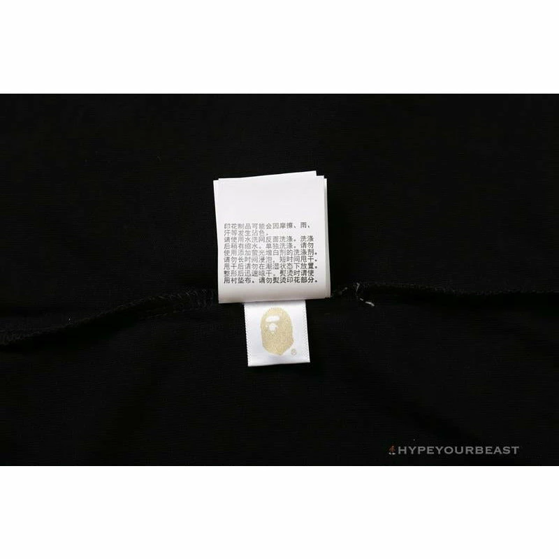 Clothes BAPE Camouflage Three-Color Question Mark Tee Shirt ‘BLACK’