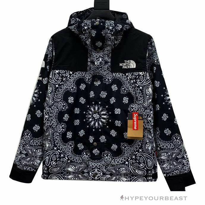 hypeyourbeast S*p*e x t*f bandana jacket black hoodies & jackets