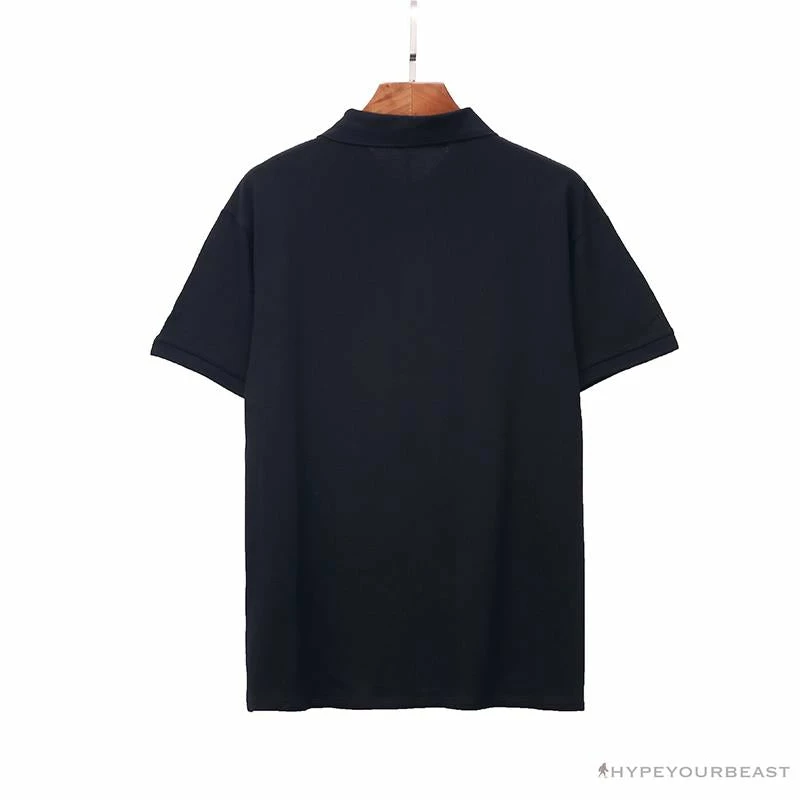 Clothes BAPE Classic Ape Head Print Versatile Polo Shirt ‘BLACK’