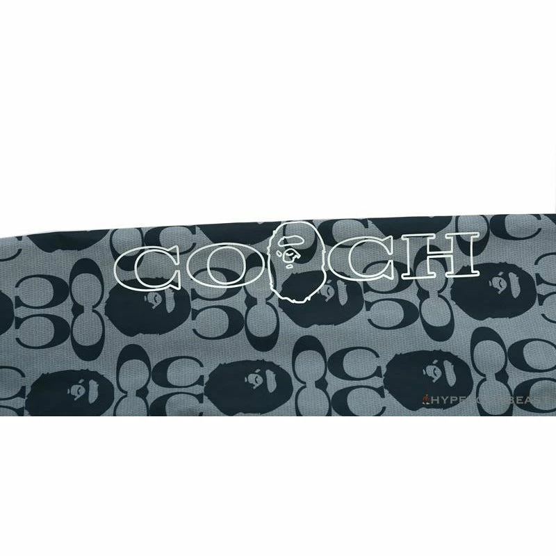 BAPE X COACH Co-Branded Grey-Blue Hoodie