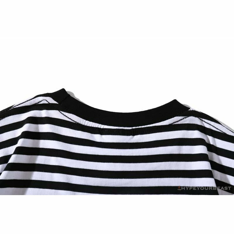 BAPE Baby Milo Rock Bass Player Striped Tee Shirt ‘BLACK’ Clothes