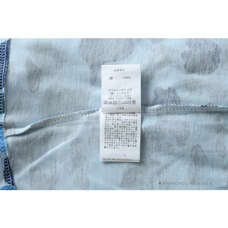 BAPE Ape Head Star Camouflage Shading Tee Shirt ‘BLUE’