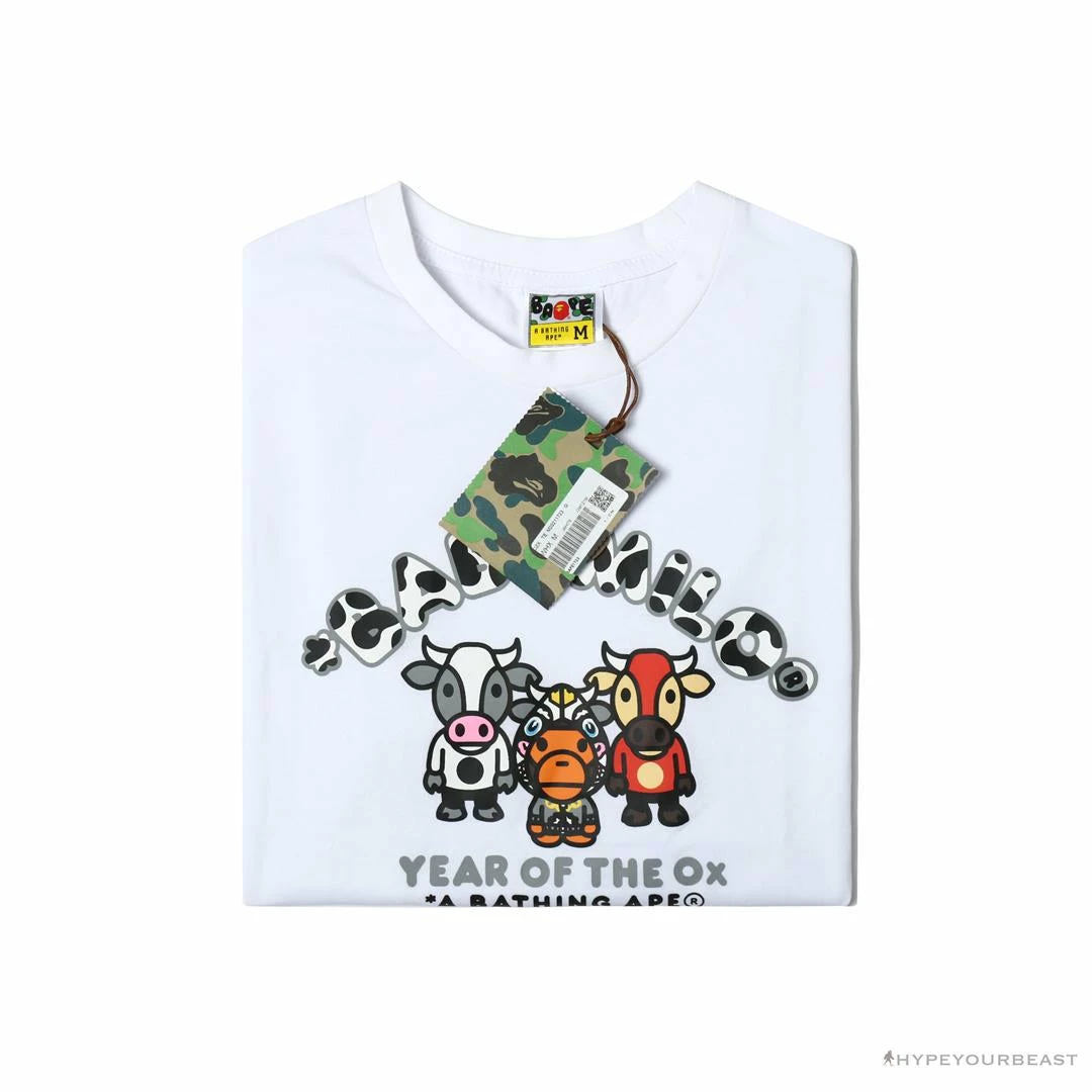 BAPE Baby Milo Year Of The Ox Tee Shirt ‘WHITE’ Clothes