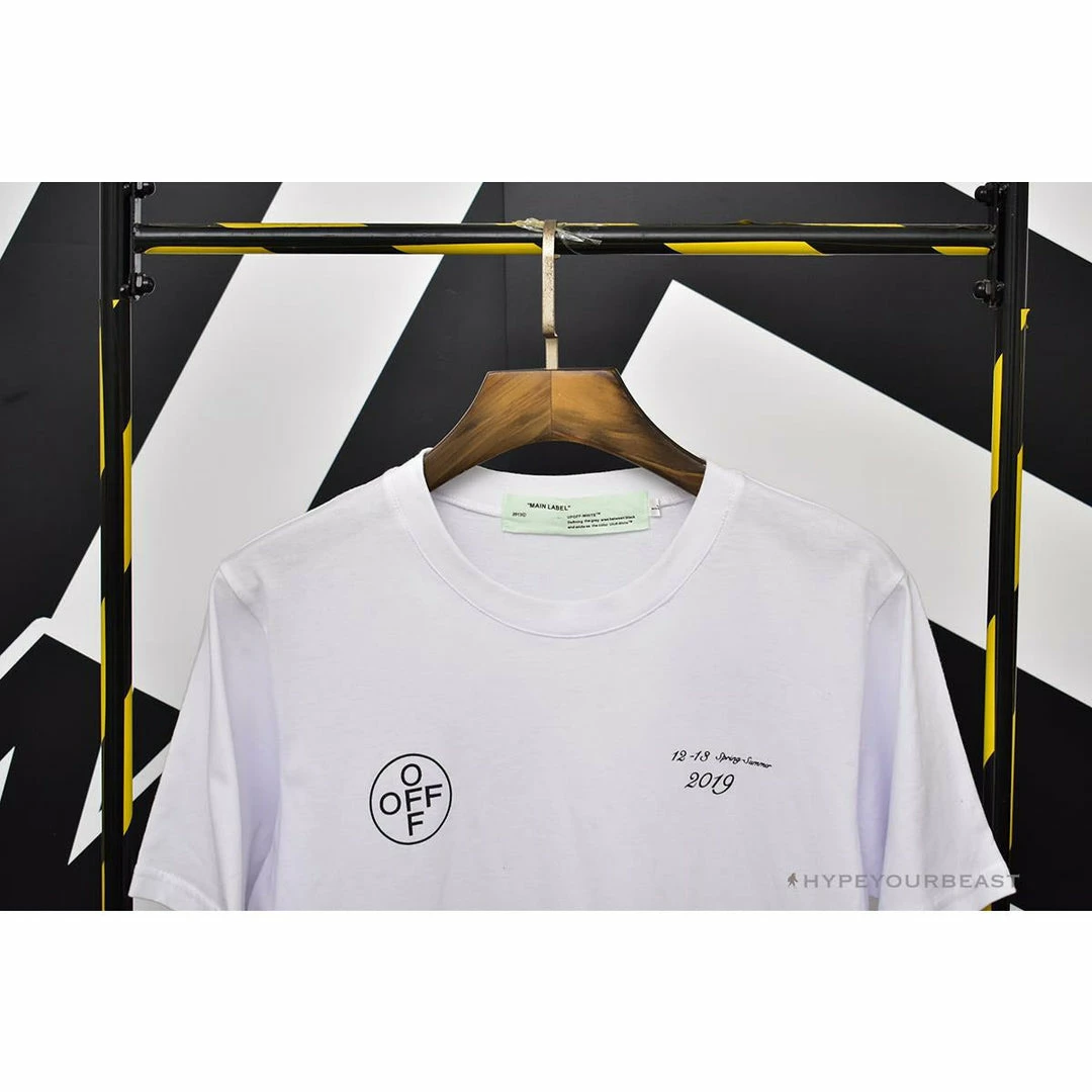 OFF-WHITE 99 Pink Arrow Tee Shirt ‘WHITE’
