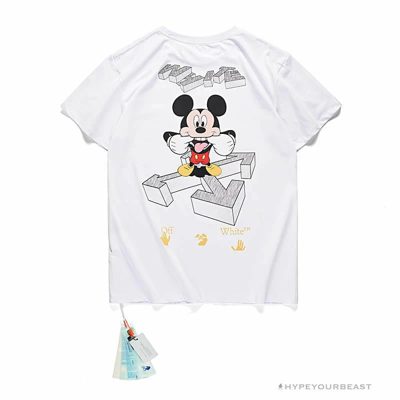 off-white mickey bluff F**e tee shirt ‘white’