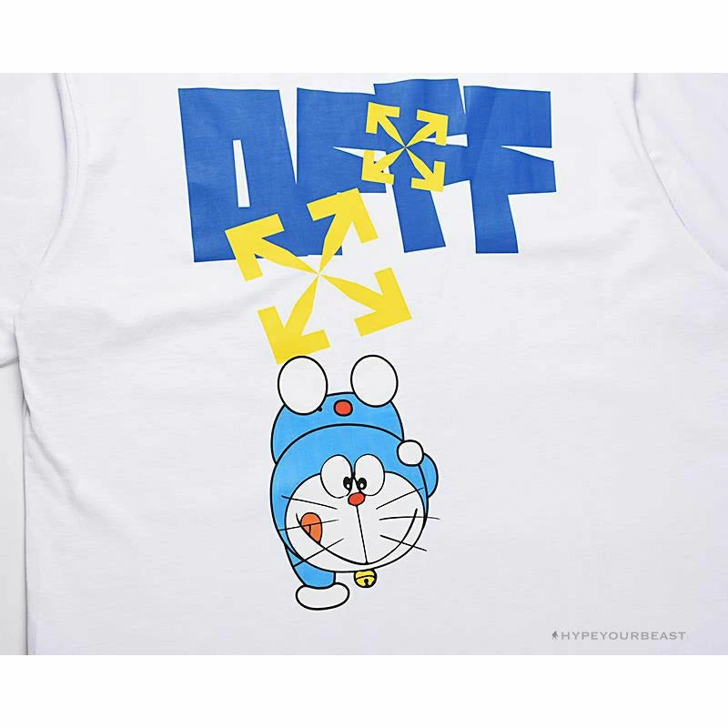 OFF-WHITE Doraemon Stereo Arrow Tee Shirt WHITE T-Shirts