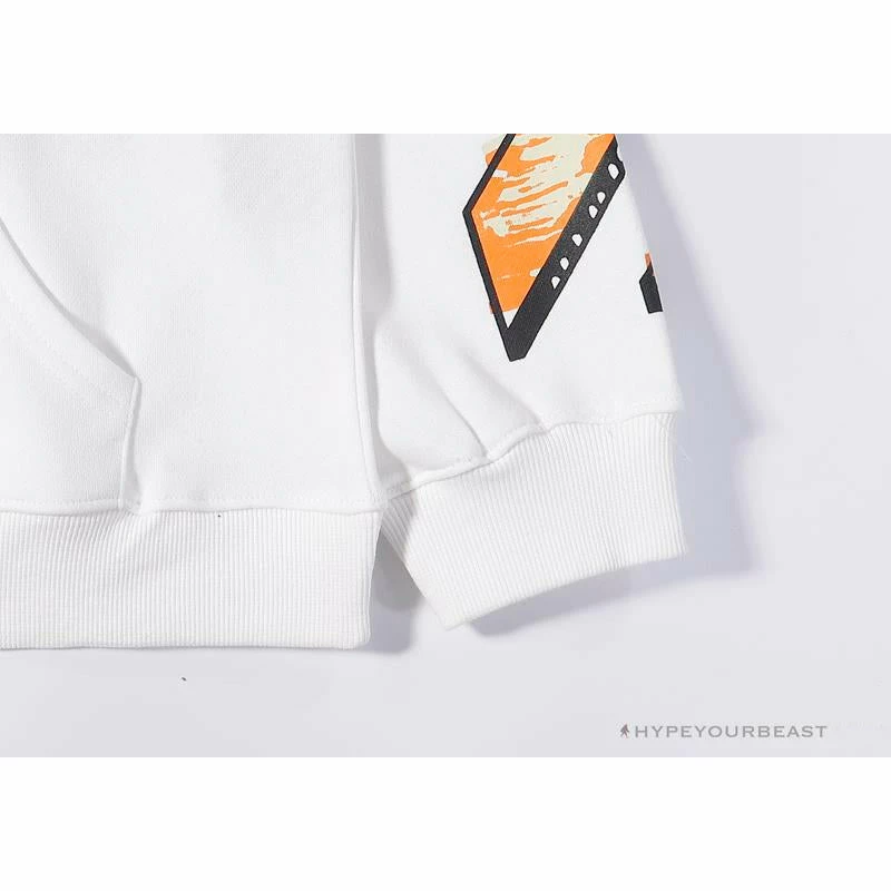 Hoodies & Jackets OFF-WHITE Pink Orange Arrow Hoodie ‘WHITE’
