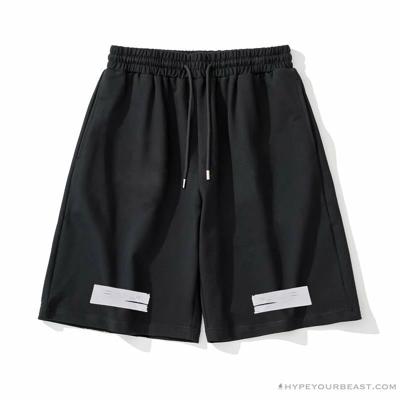 Pants OFF-WHITE Classic Seeing Things Shorts ‘BLACK’