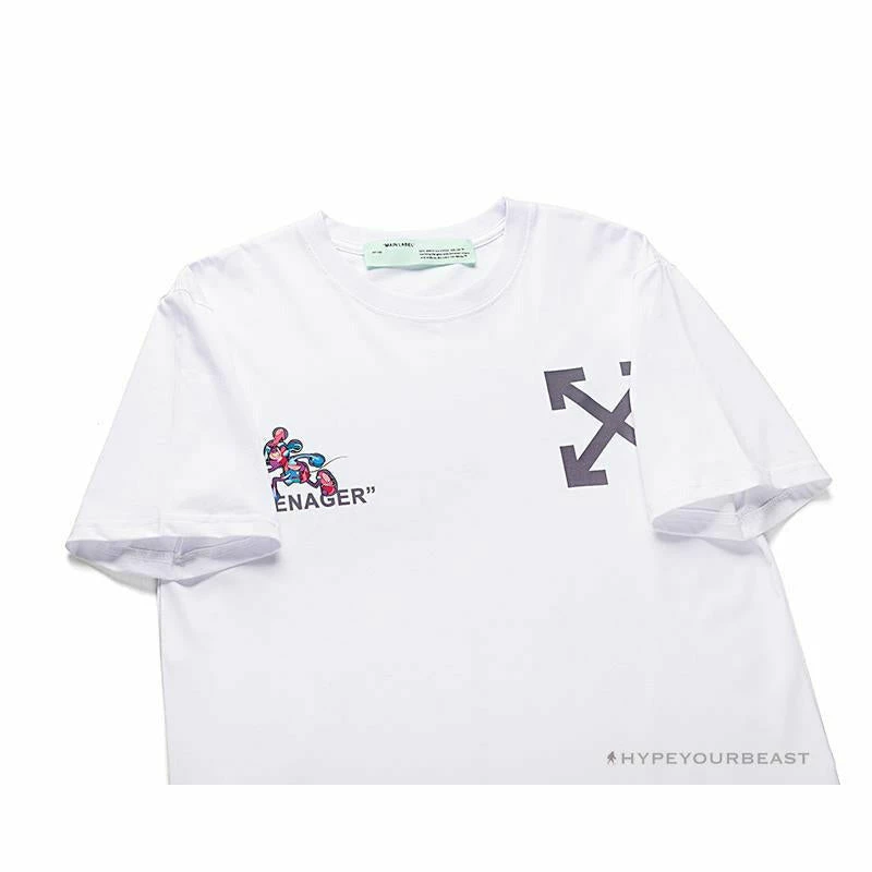 T-Shirts OFF-WHITE Joint Running Mickey Mouse Arrow Tee Shirt ‘WHITE’