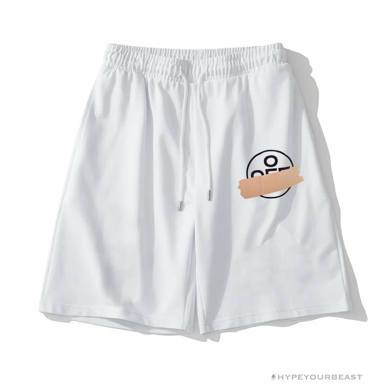Pants OFF-WHITE Explosive Strip Basic Arrow Shorts ‘WHITE’