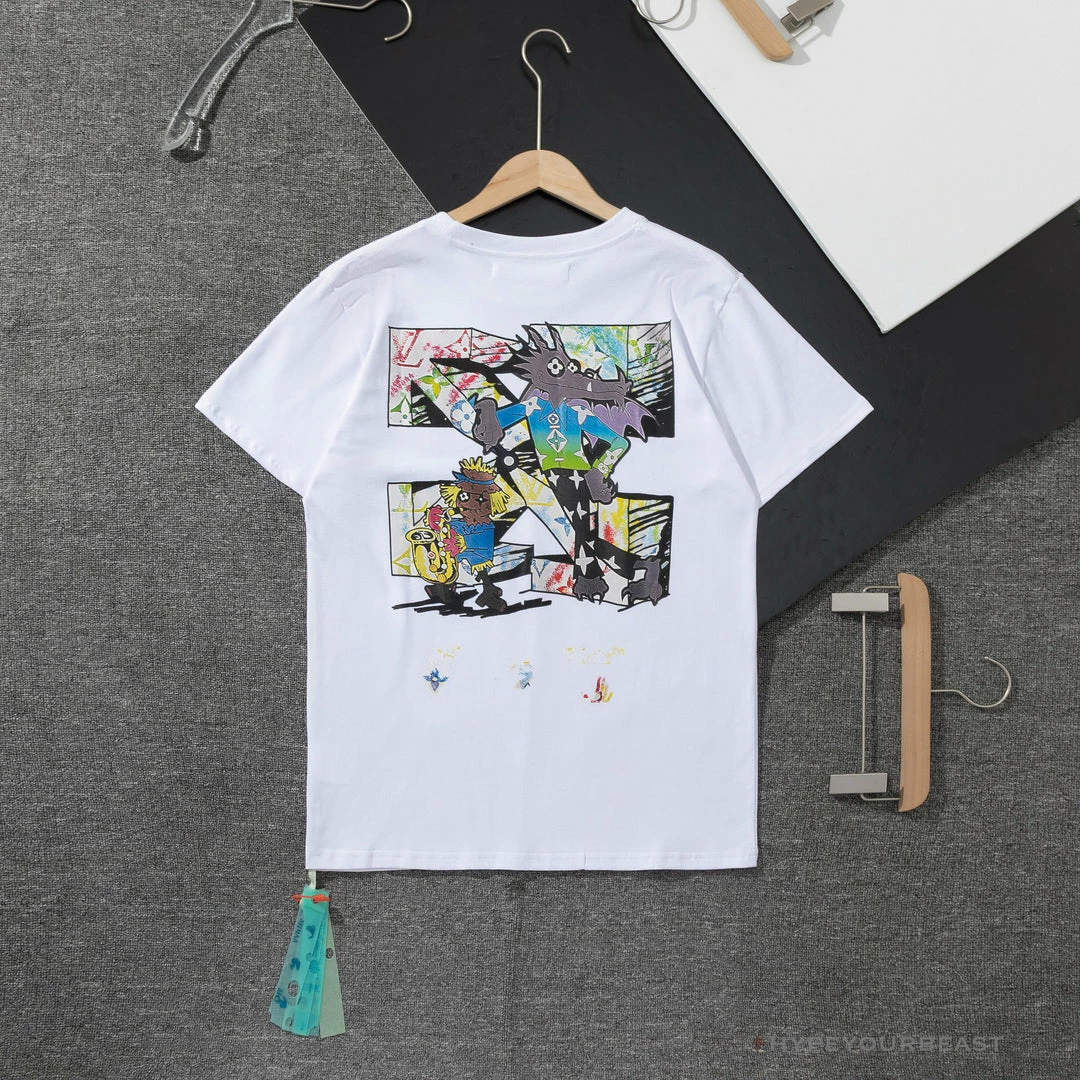 OFF-WHITE LV Pattern Cartoon Series Tee Shirt ‘WHITE’ T-Shirts