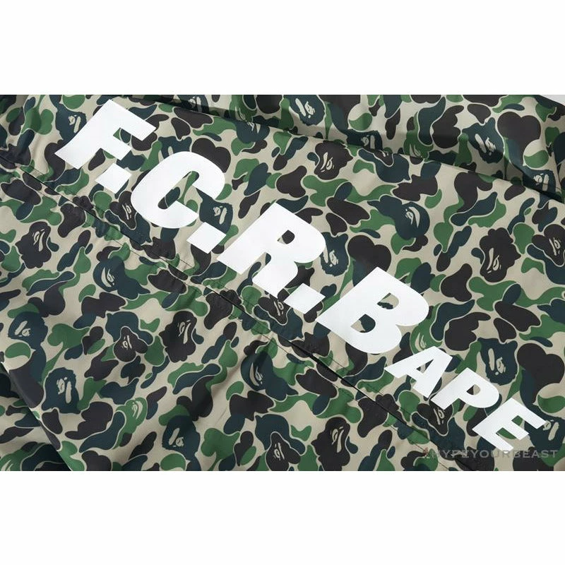 BAPE X FCRB Joint Double Zip Camouflage Hoodie ‘GREEN’