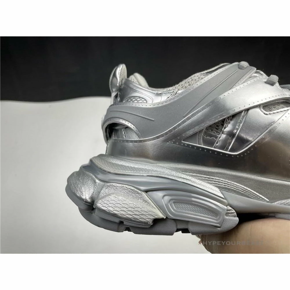 hypeyourbeast Ba*len*cia*ga track bcg track sneakers 3.0 grey metallic