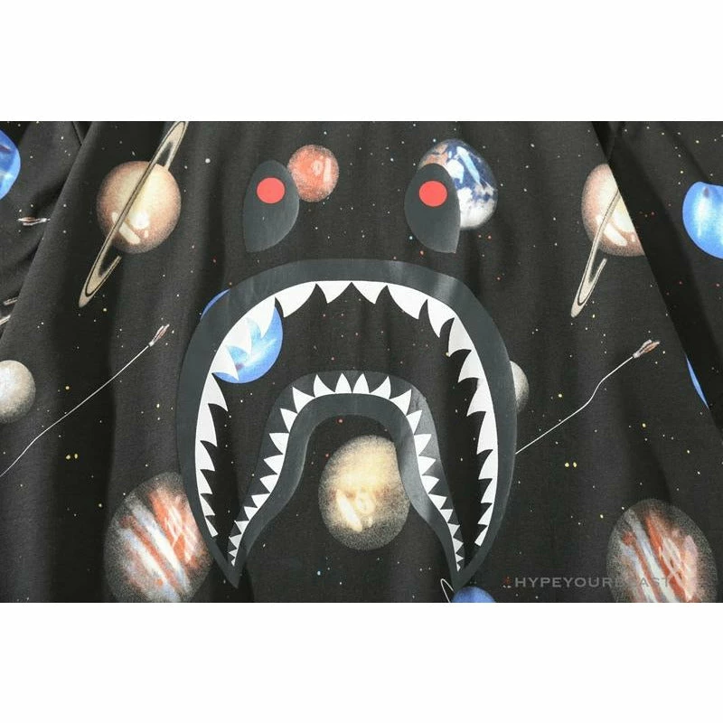 BAPE Shark Head Planet Tee Shirt Clothes