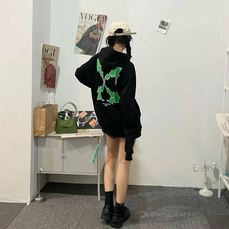 HypeYourBeast Hoodies & Jackets Off-White Green Hoodie – Black