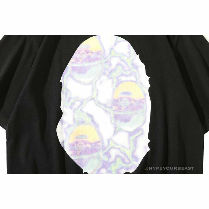 Clothes BAPE Great Ape Head Symphony Lightning Tee Shirt ‘BLACK’