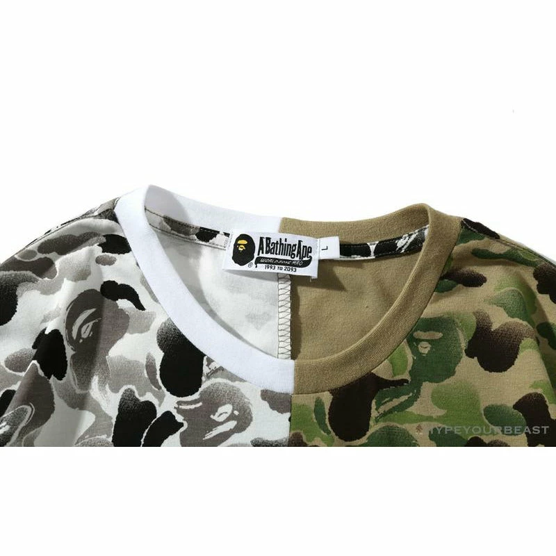 BAPE Chinese Style Ink 10th Anniversary Camouflage Tee Shirt ‘Green & White’ Clothes