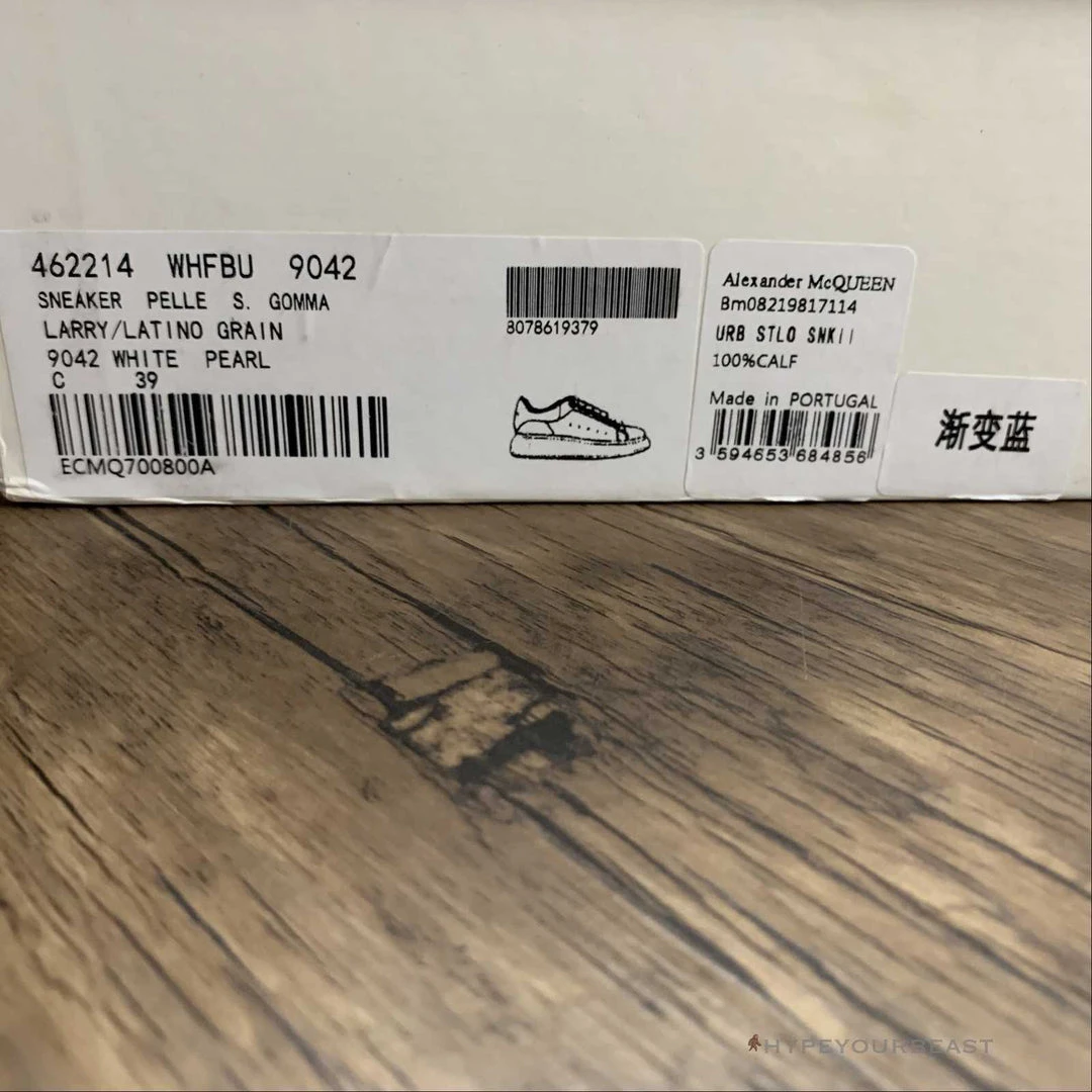 HypeYourBeast Alexander McQueen White / Blue Sparkle A. Mcqueen