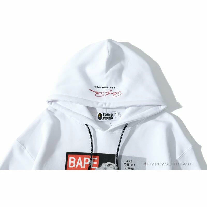 BAPE Marilyn Monroe Camouflage Suspender Hoodie ‘WHITE’