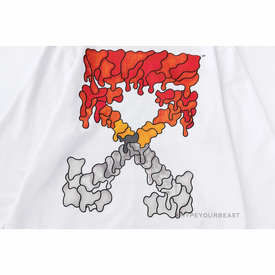 HypeYourBeast Off White Hoodie Red Orange – White Hoodies & Jackets