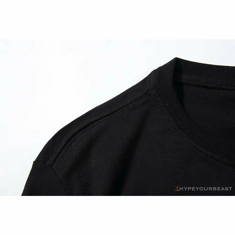 Clothes BAPE Tiger Pattern Camouflage Ape Man Initial Print Tee Shirt ‘BLACK’