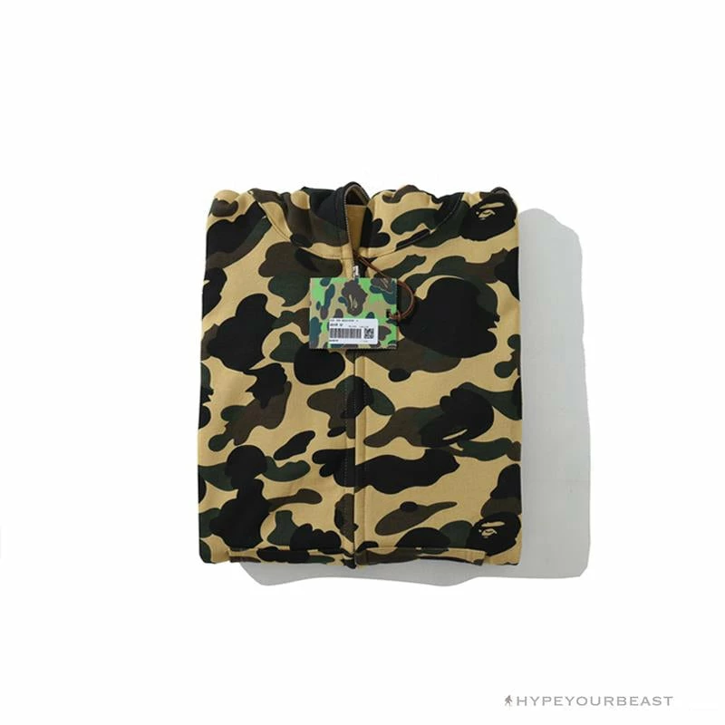 Clothes BAPE Camo Hoodie Shark Head ‘YELLOW’