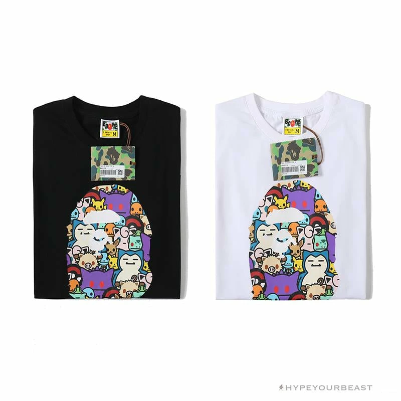 BAPE Pokémon Co-branded Ape Head Tee Shirt ‘WHITE’