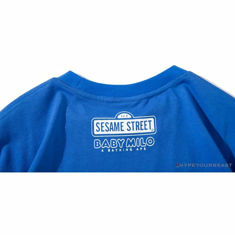 BAPE Baby Milo Sesame Street Carp Streamer Tee Shirt ‘BLUE’