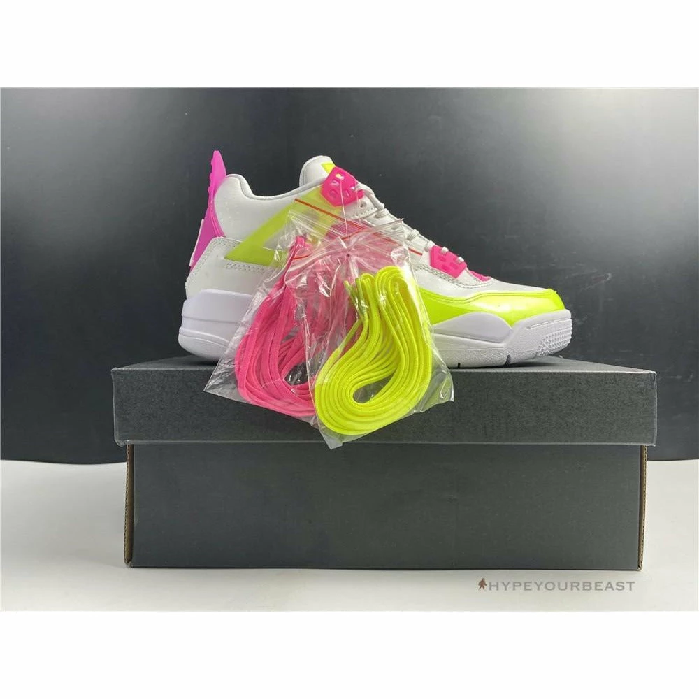 Air Jordan 4 Retro White Lemon Pink